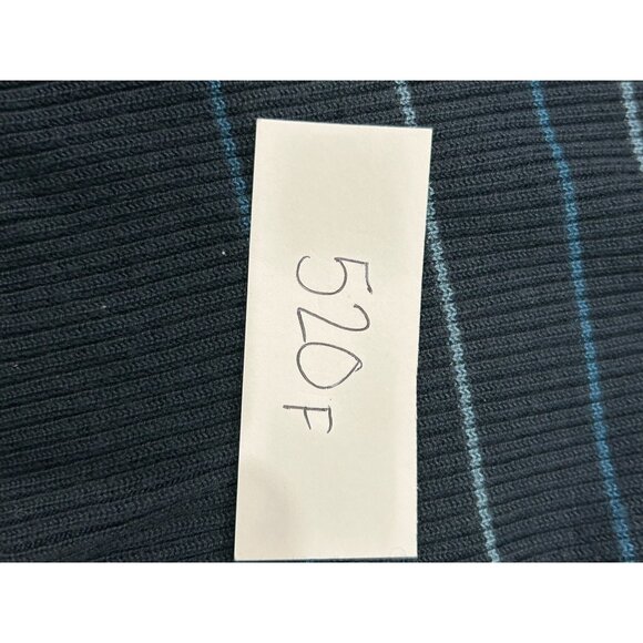 Hampshire Studio Striped Ribbed Turtleneck Blue Navy Sweater Sz Large - Picture 9 of 10